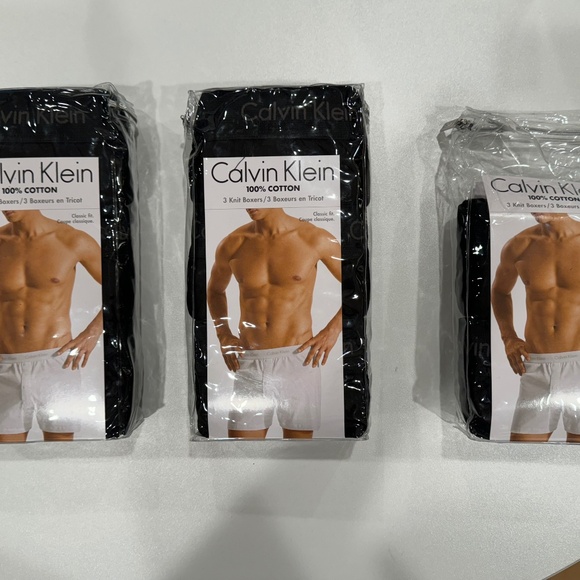 Calvin Klein 100% Cotton Knit Boxers Size Large Color Black (Two 3-packs) - Picture 3 of 4